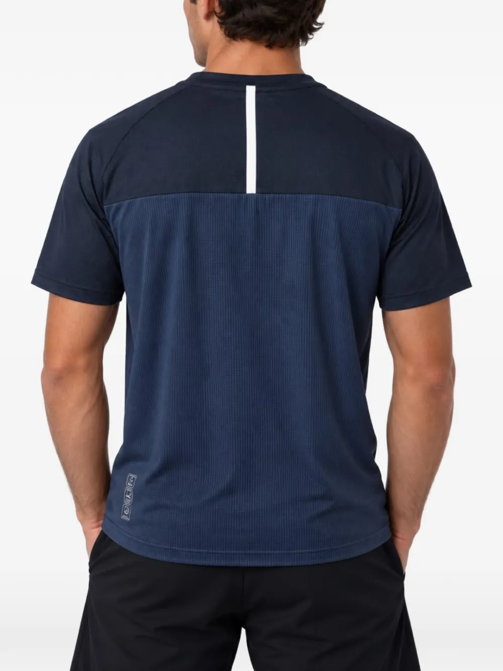 Emporio Armani EA7 mesh T-shirt Blauw