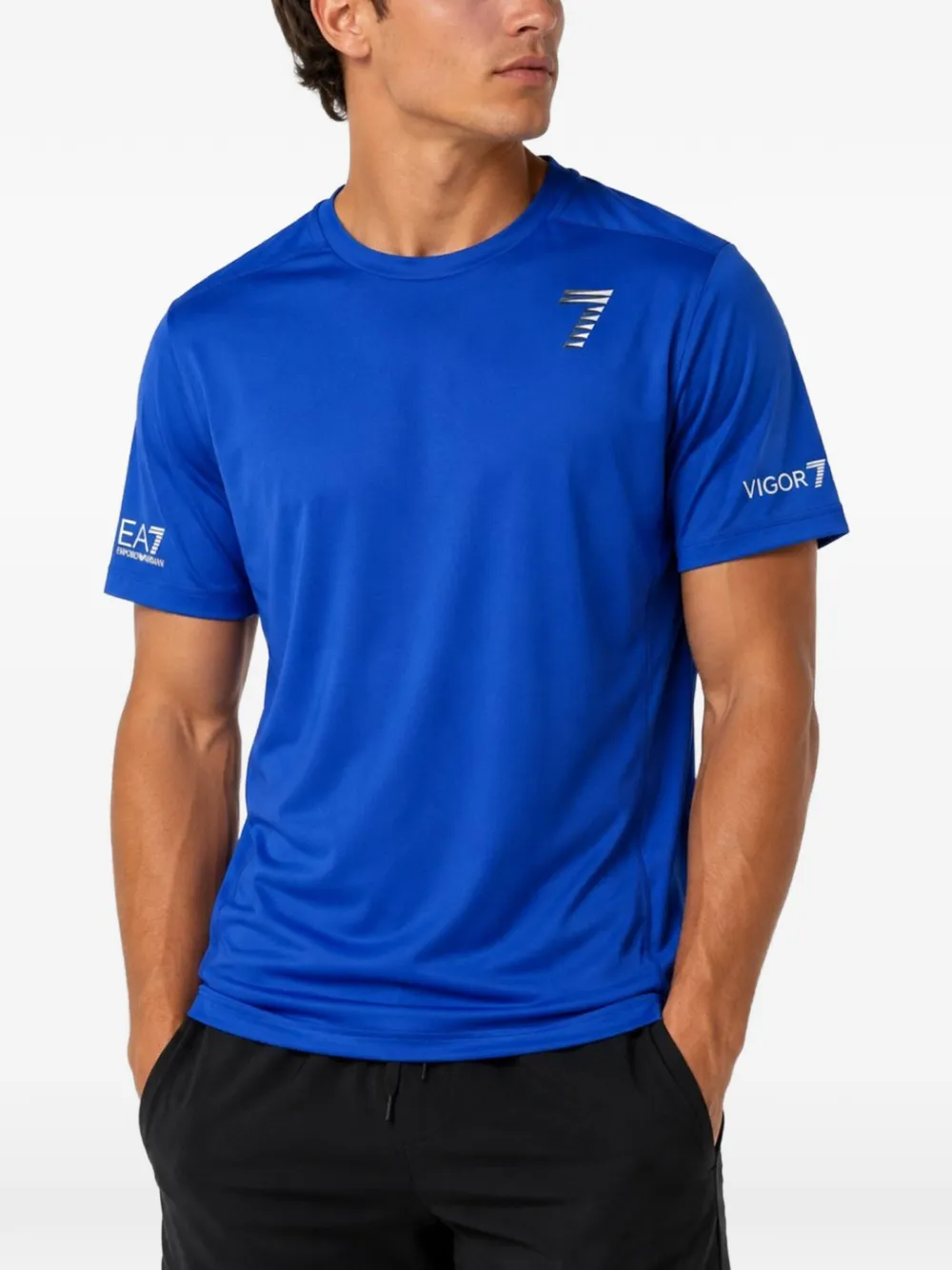 Ea7 Emporio Armani t-shirt Vigor7 à logo imprimé - Bleu Ea7 Emporio Armani t-shirt Vigor7 à logo imprimé - Bleu