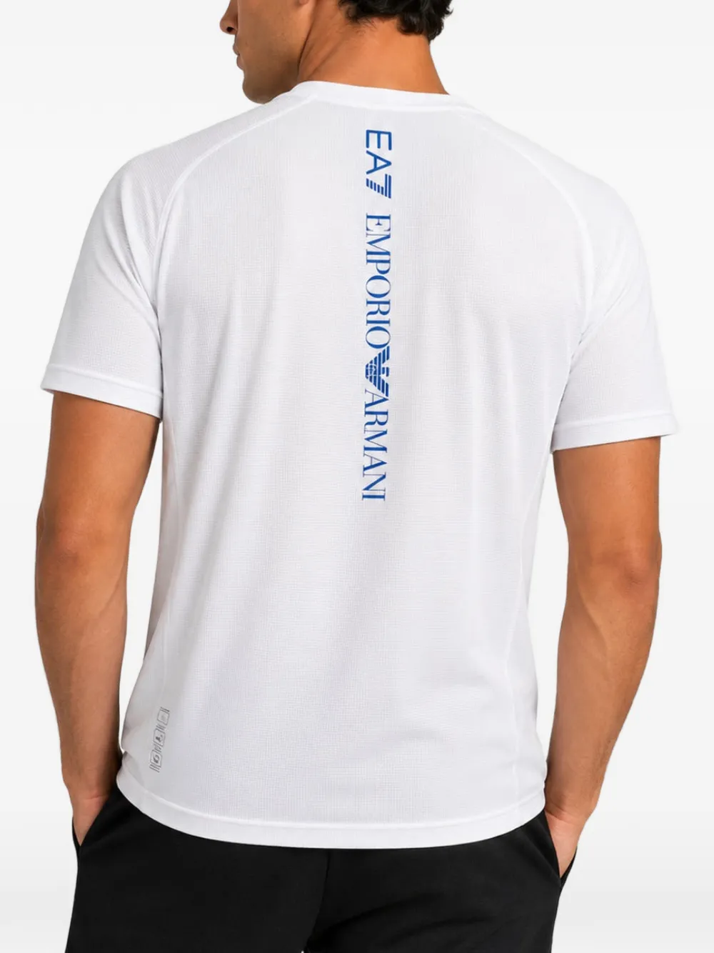 Emporio Armani EA7 wafelgebreid T-shirt Wit