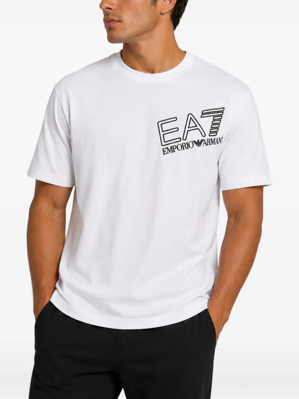 Emporio Armani T-shirt EA7 con logo - Bianco