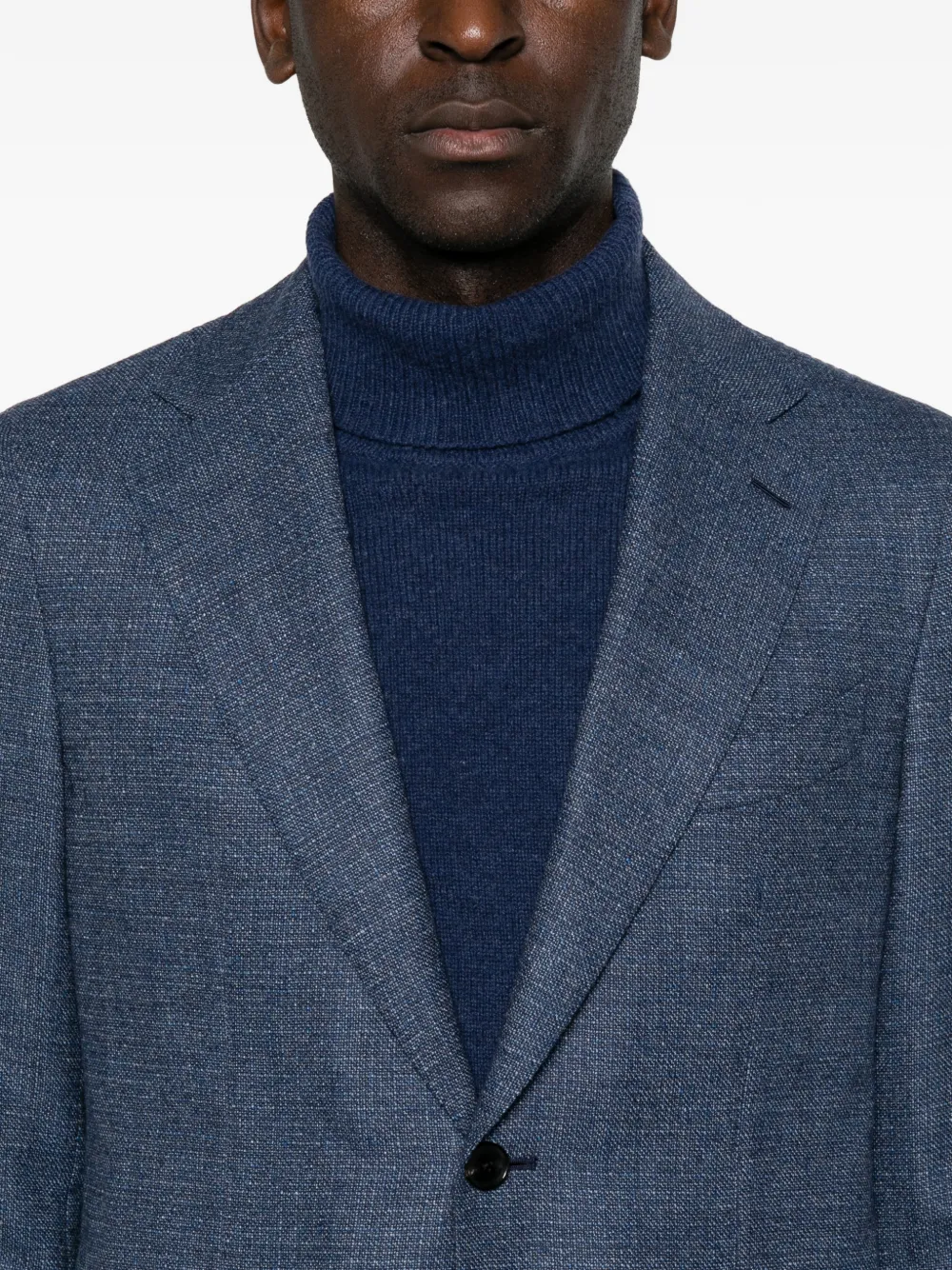 Caruso Blazer met enkele rij knopen Blauw