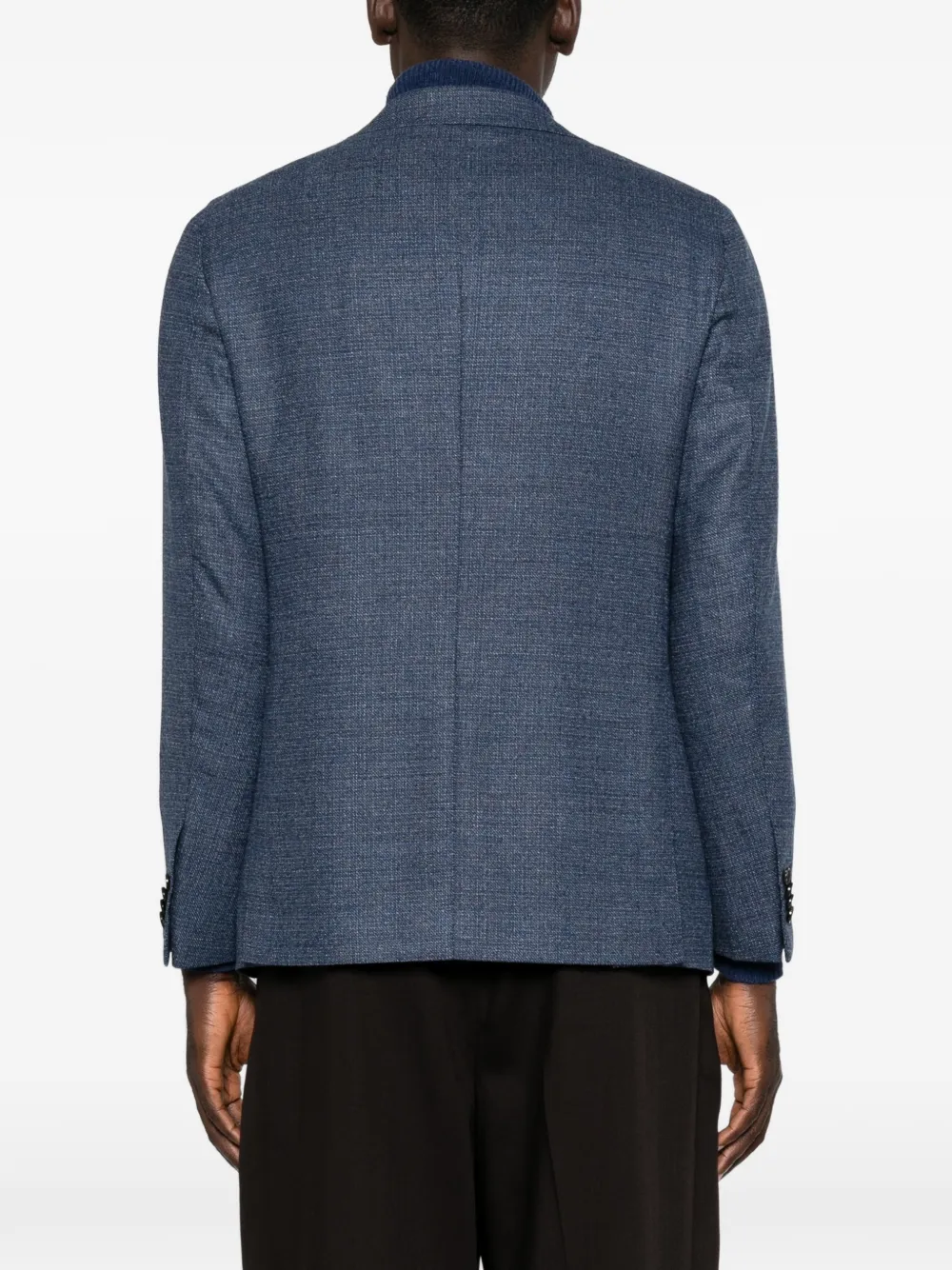 Caruso Blazer met enkele rij knopen Blauw