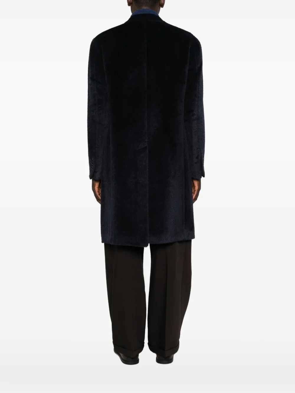 Tagliatore double-breasted peaked-lapel coat Blauw
