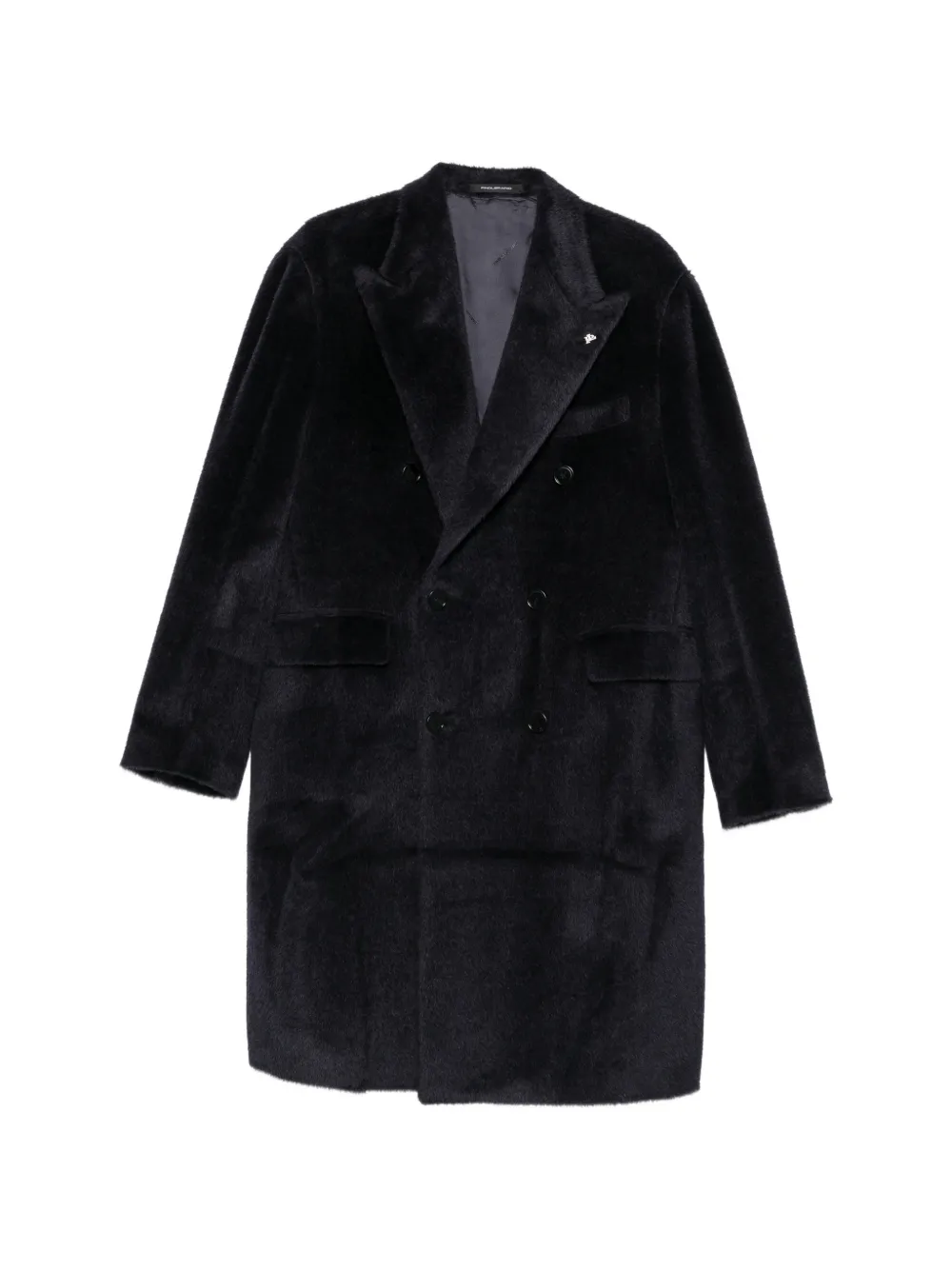 Tagliatore double-breasted peaked-lapel coat - Blue