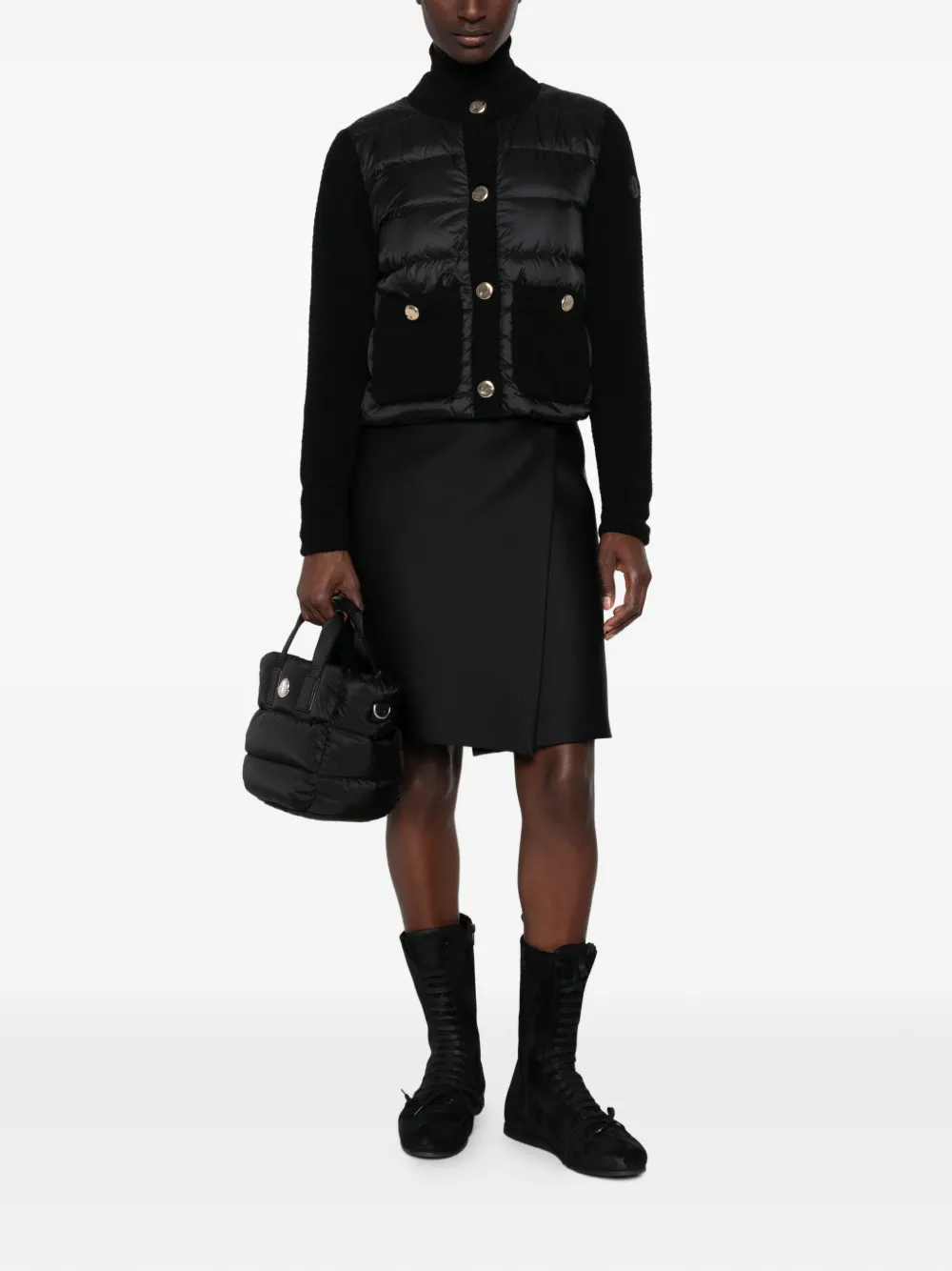 Moncler Jack met vlakken Zwart