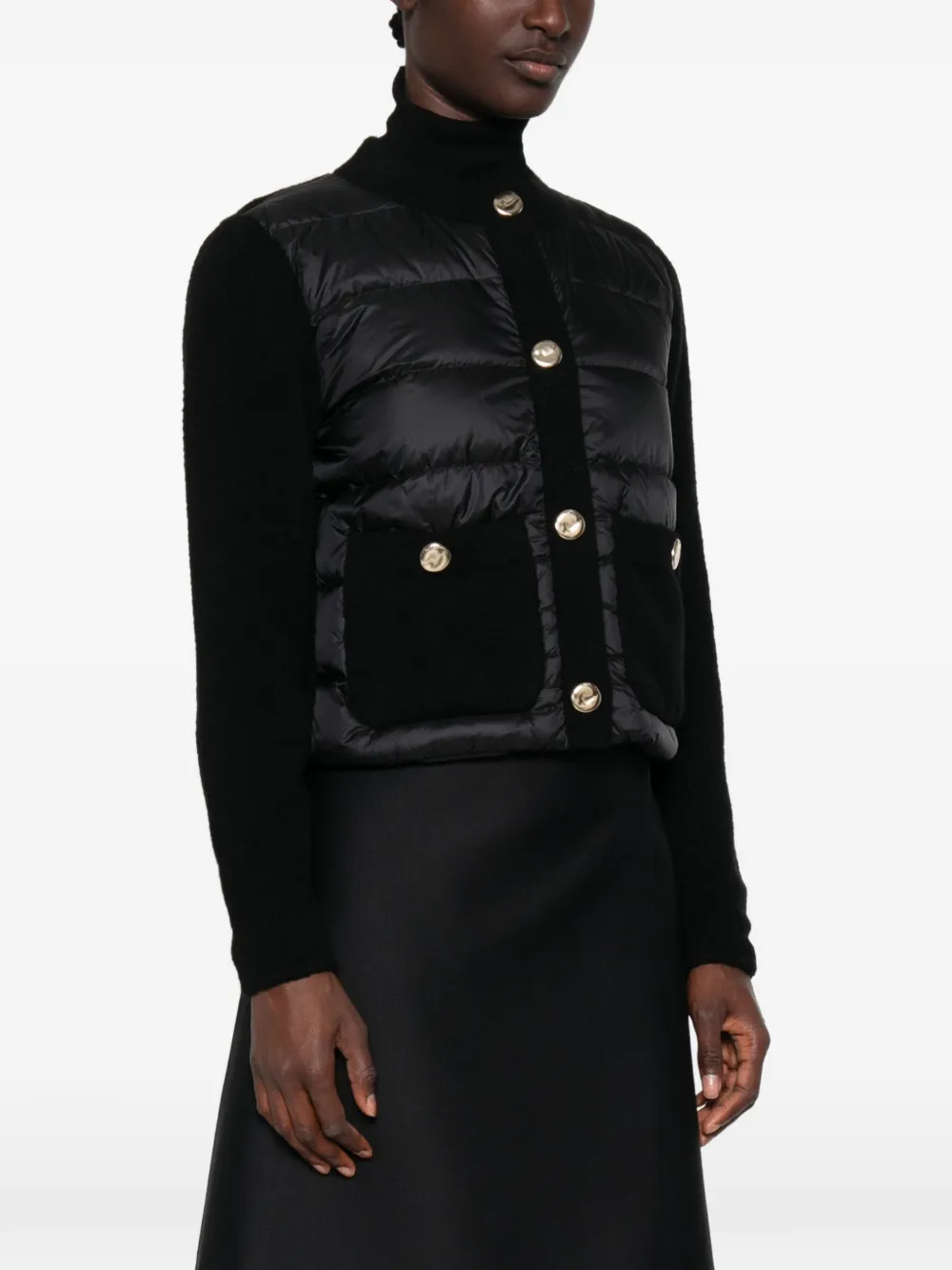 Moncler Jack met vlakken Zwart