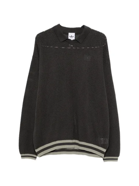 adidas logo-print mesh sweater