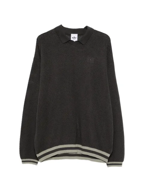 adidas logo-print mesh sweater