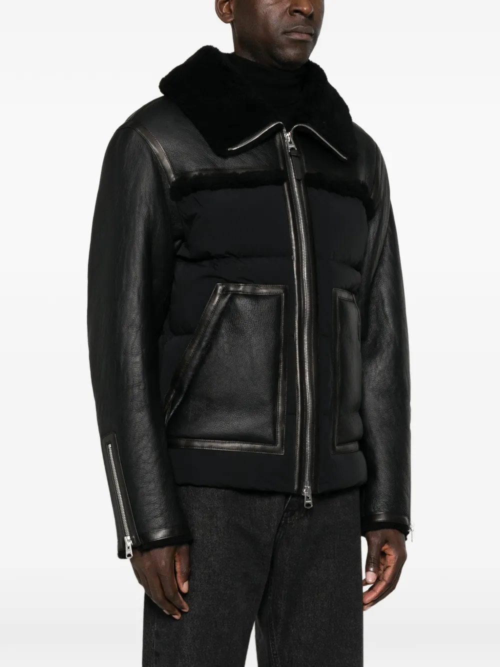 Mackage Jack met lammy afwerking Zwart