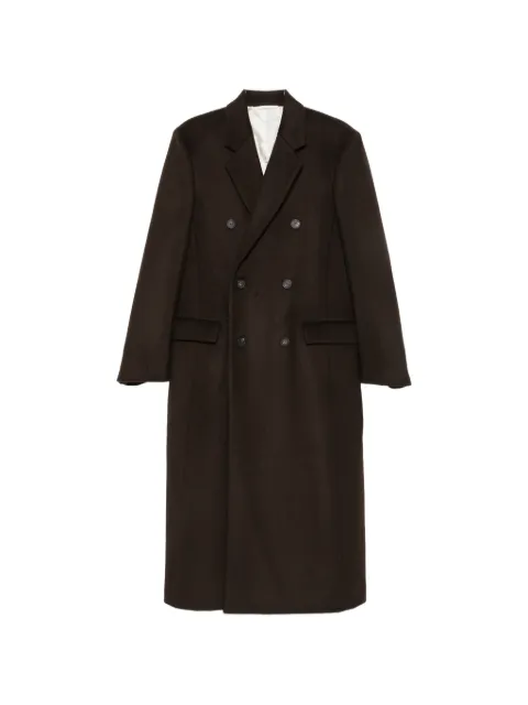 Carven double-breasted pearl-detail coat
