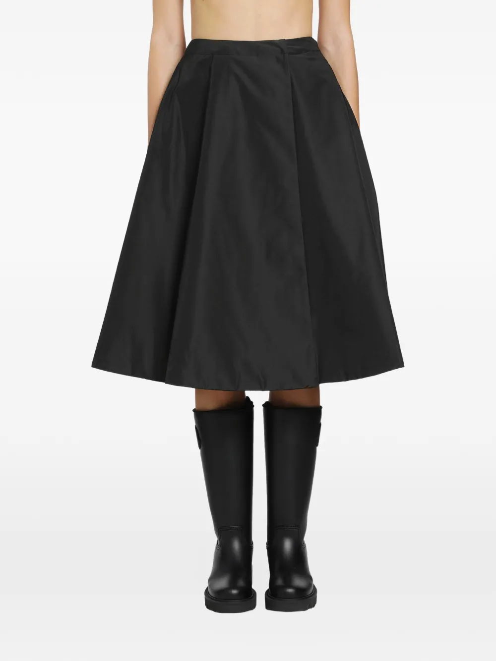Moncler pleated A-line midi skirt Zwart