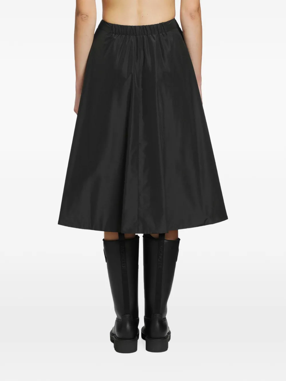 Moncler pleated A-line midi skirt Zwart