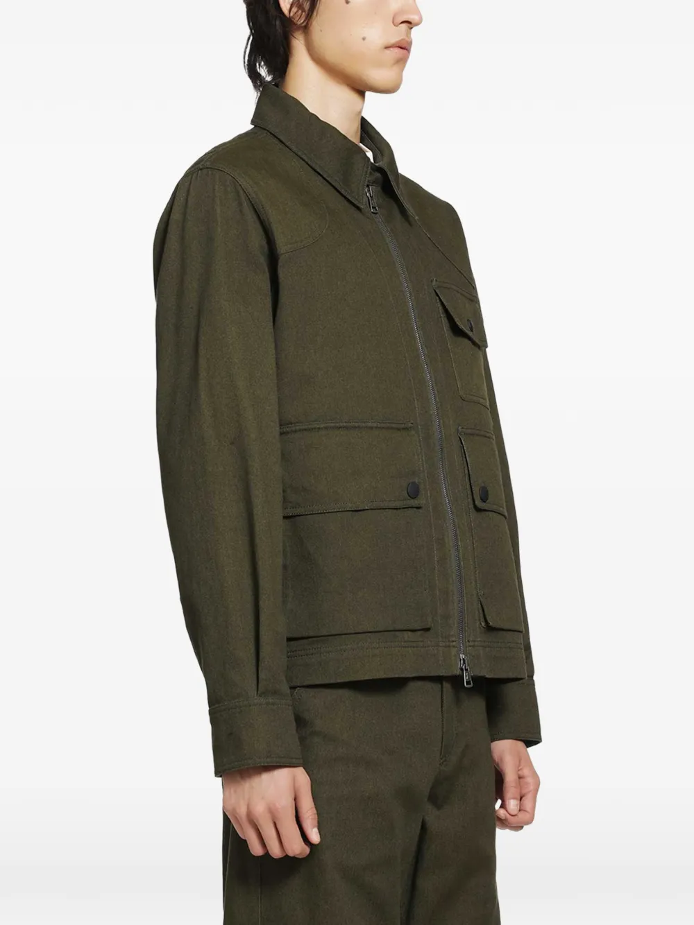 Moncler Grenoble Jack met meerdere zakken Groen