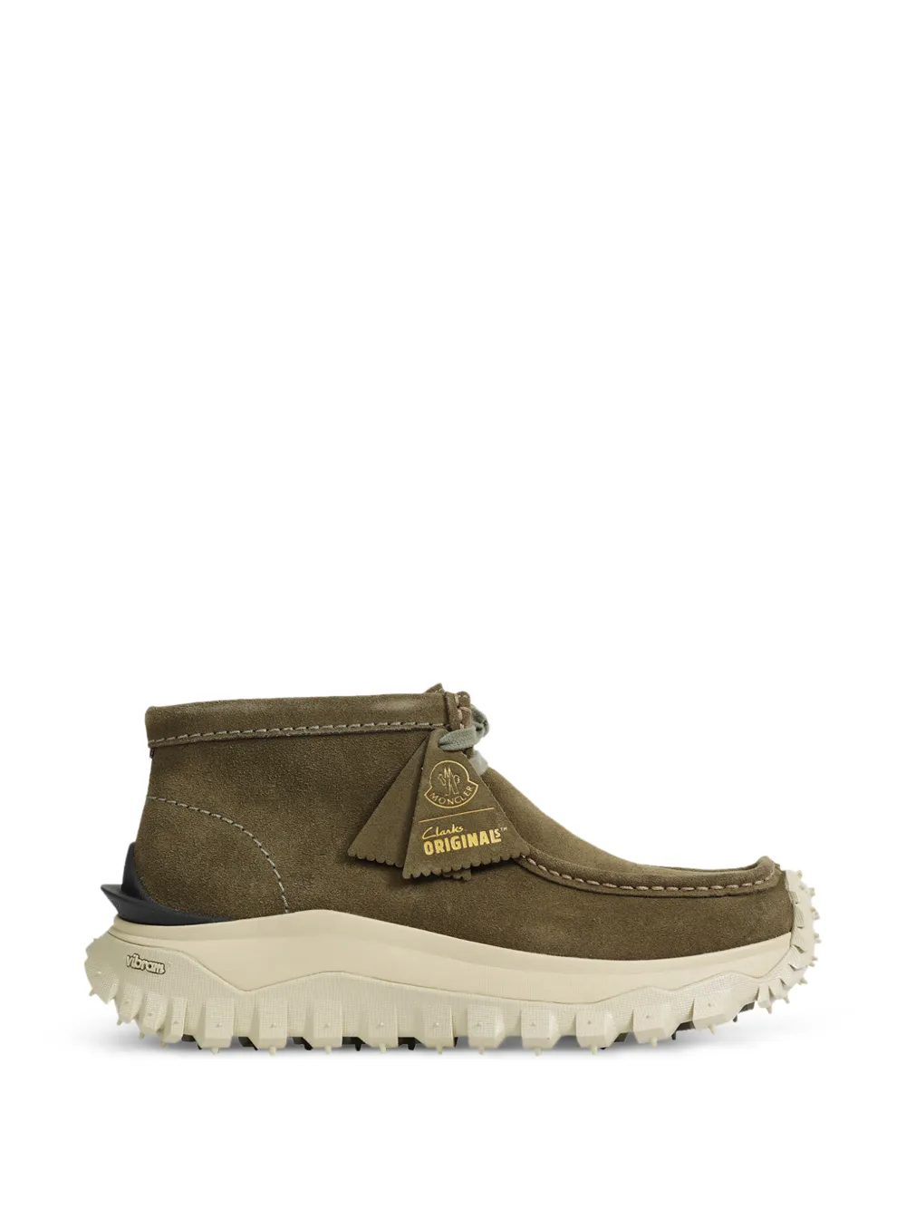 Moncler x Clarks Originals bottines Trailgrip Wallabee GTX en daim - Vert Moncler x Clarks Originals bottines Trailgrip Wallabee GTX en daim - Vert