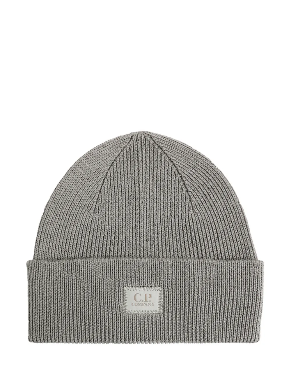 C.P. Company logo-patch ribbed-knit beanie hat - Gris C.P. Company logo-patch ribbed-knit beanie hat - Gris
