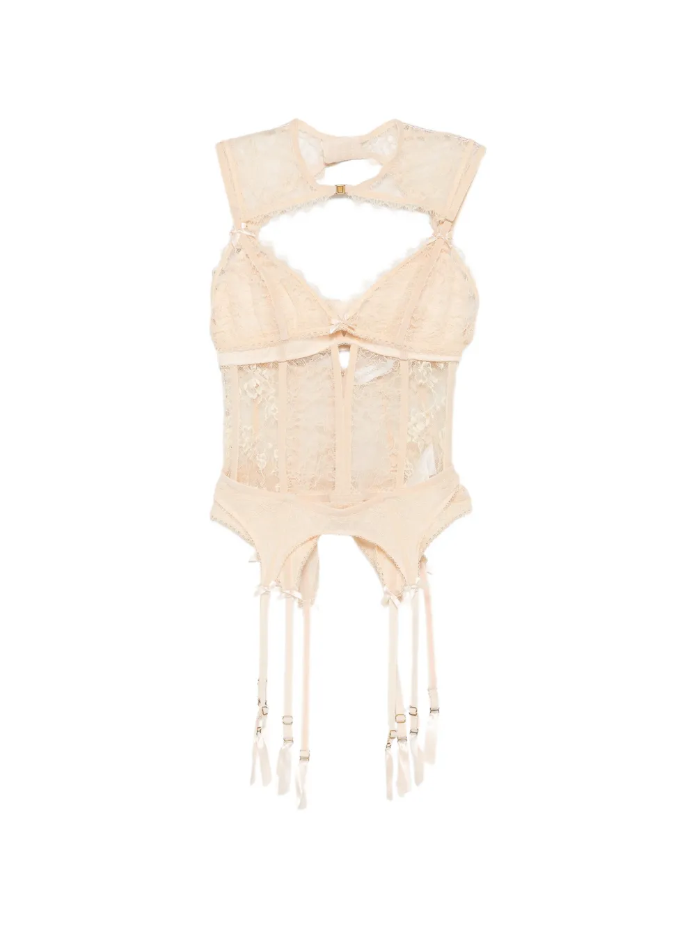 ZIMMERMANN haut-corset borsé de dentelle - Tons neutres ZIMMERMANN haut-corset borsé de dentelle - Tons neutres