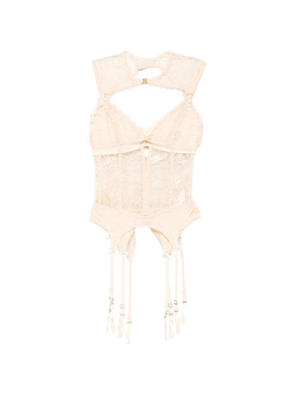 ZIMMERMANN lace-trim corset top - Toni neutri