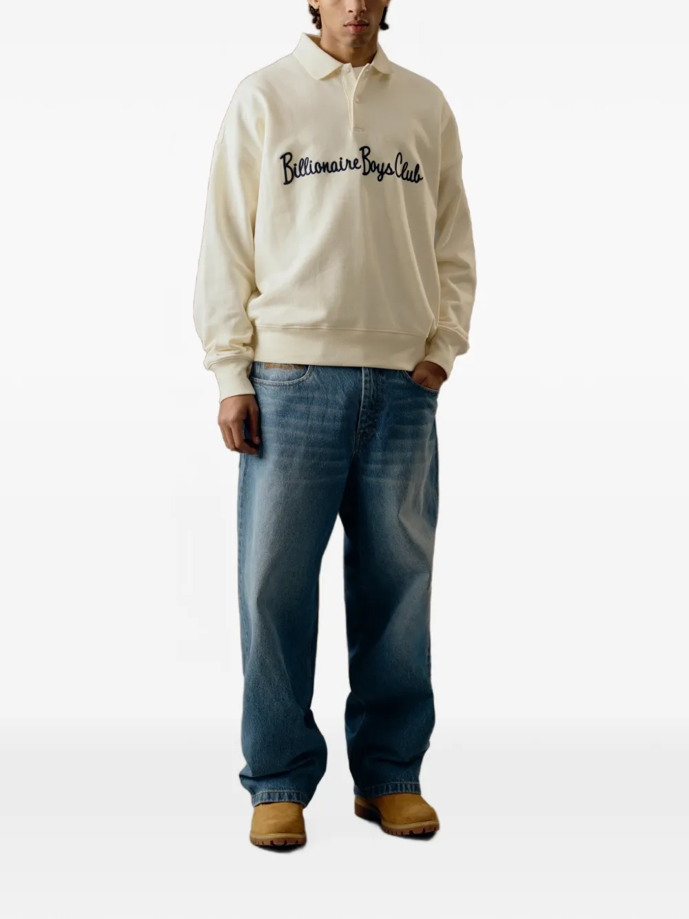 Billionaire Boys Club logo-embroidered polo shirt Beige