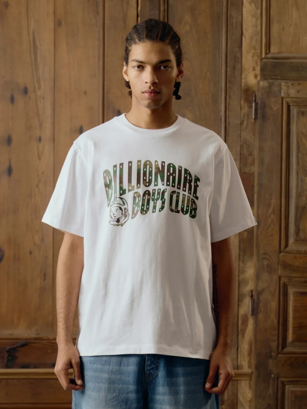 Billionaire Boys Club camo-print logo T-shirt Wit
