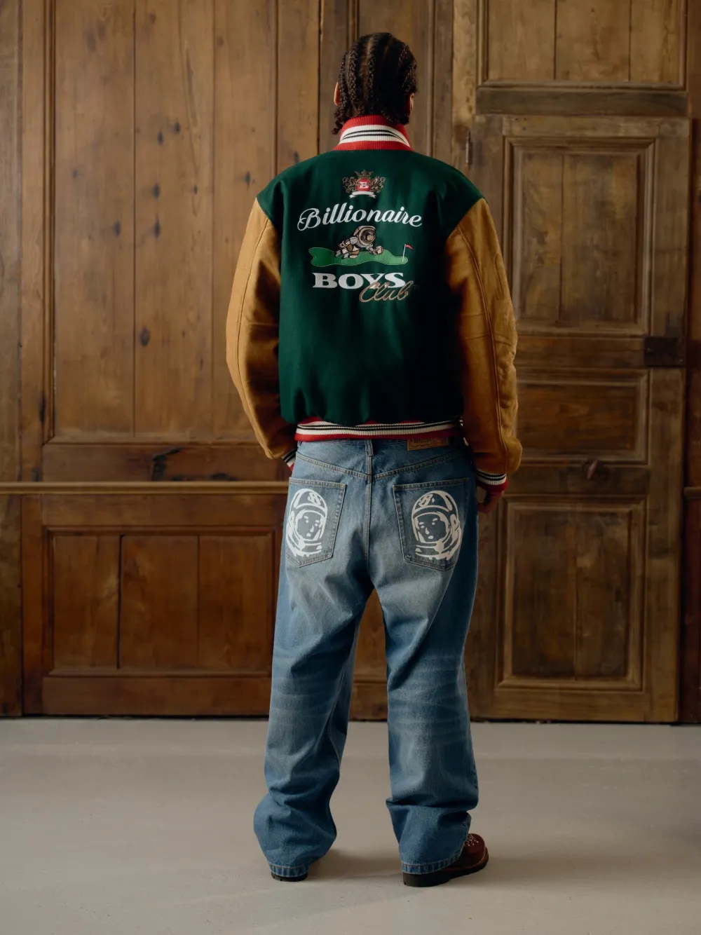 Billionaire Boys Club Astro Golf Club embroidered-logo varsity jacket Groen