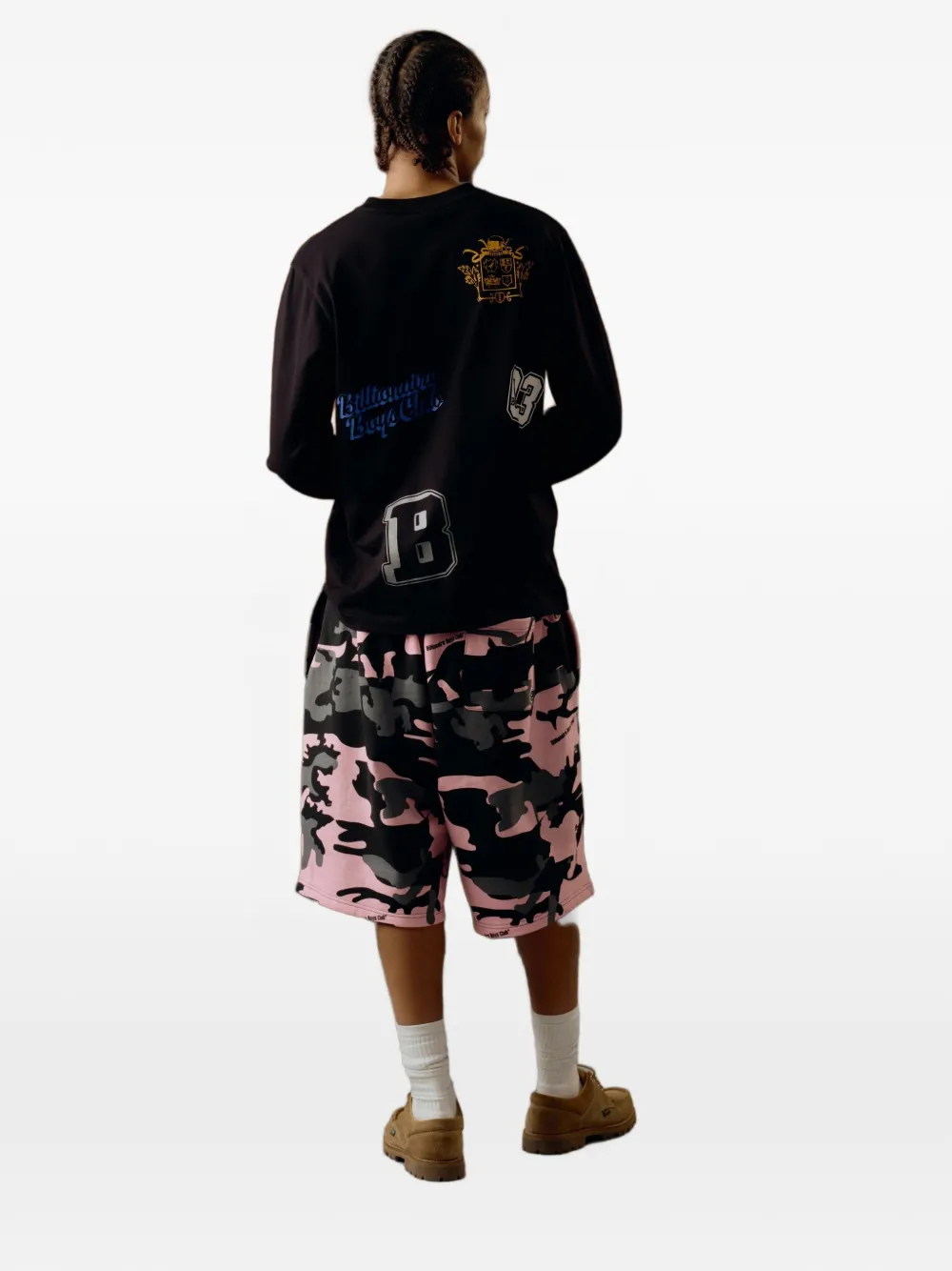 Billionaire Boys Club logo-print long-sleeve T-shirt Zwart