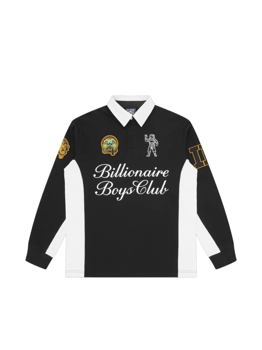 Billionaire Boys Club logo-embroidered panelled polo shirt - Nero