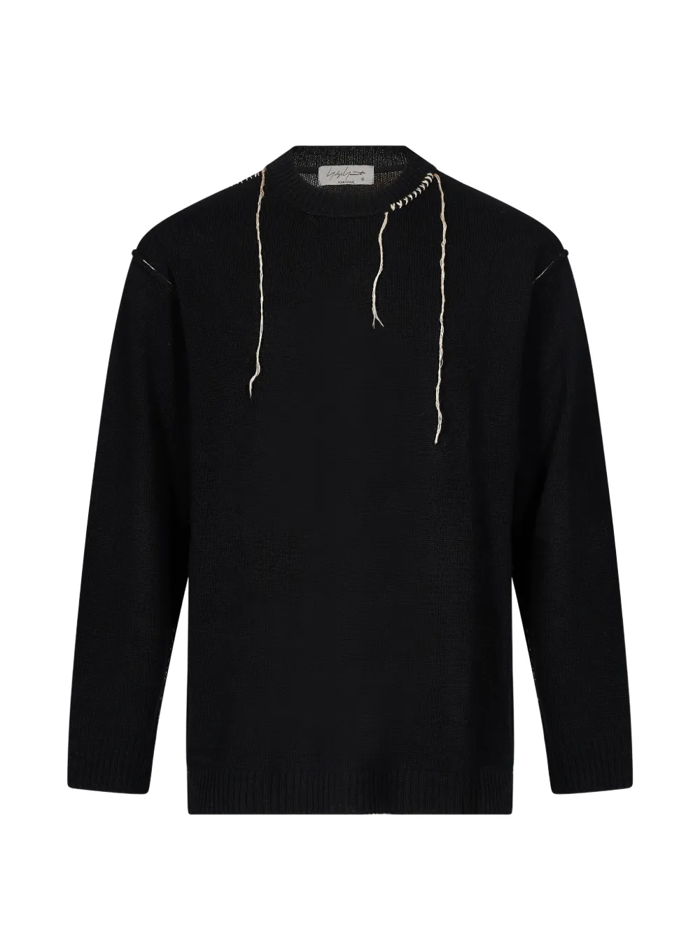 Yohji Yamamoto whipstitch-detail sweater Zwart