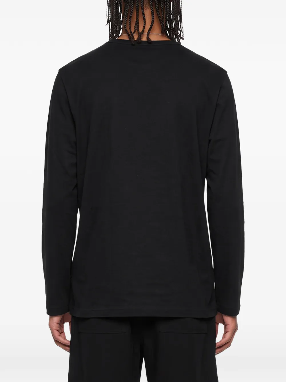 Yohji Yamamoto Re-logo long-sleeve T-shirt Zwart