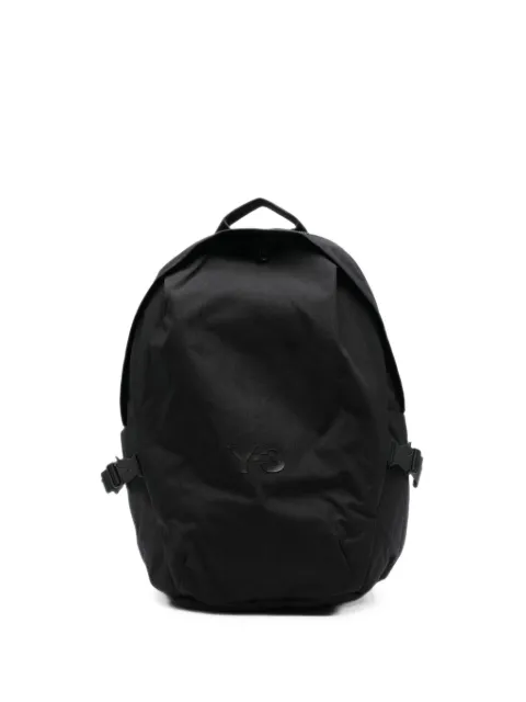 Y-3 logo-patch buckle-strap backpack