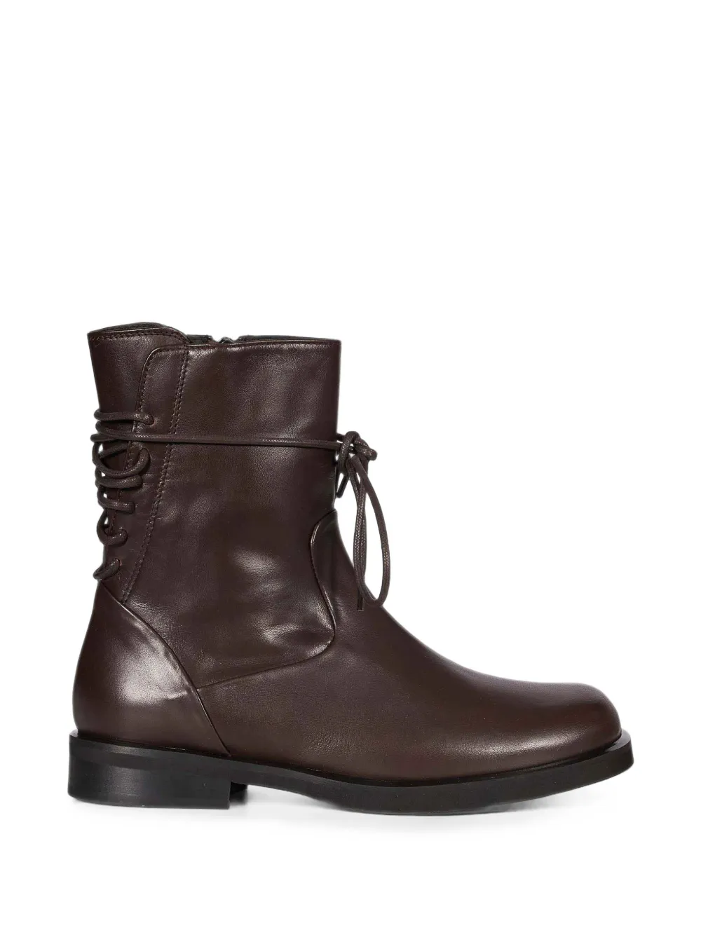 Poeve Lace-up Ankle Boots In Brown