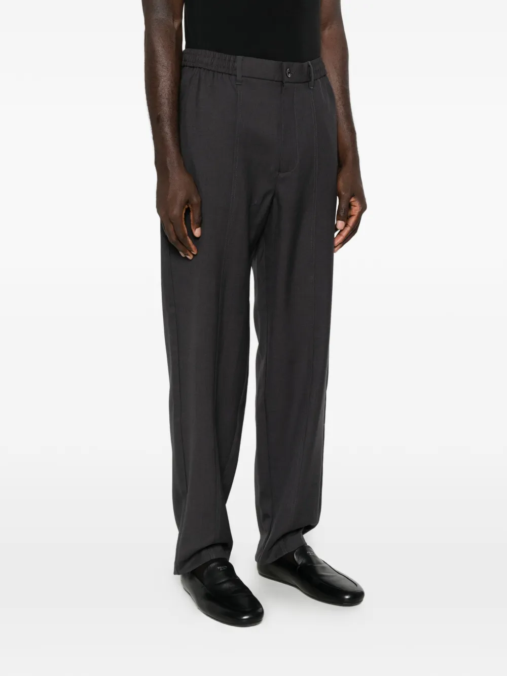 Emporio Armani Broek met elastische taille Grijs