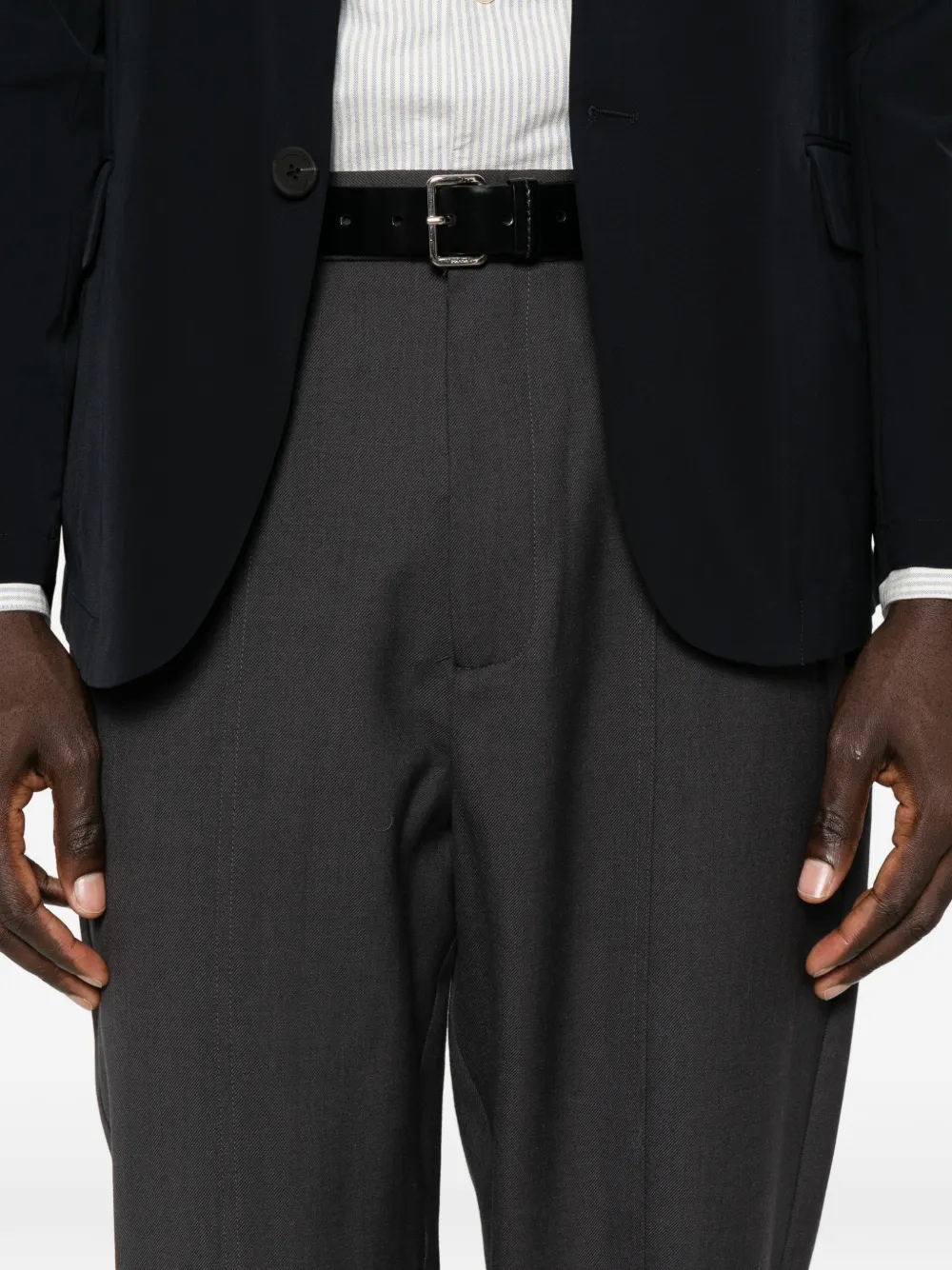 Emporio Armani Broek met elastische taille Grijs