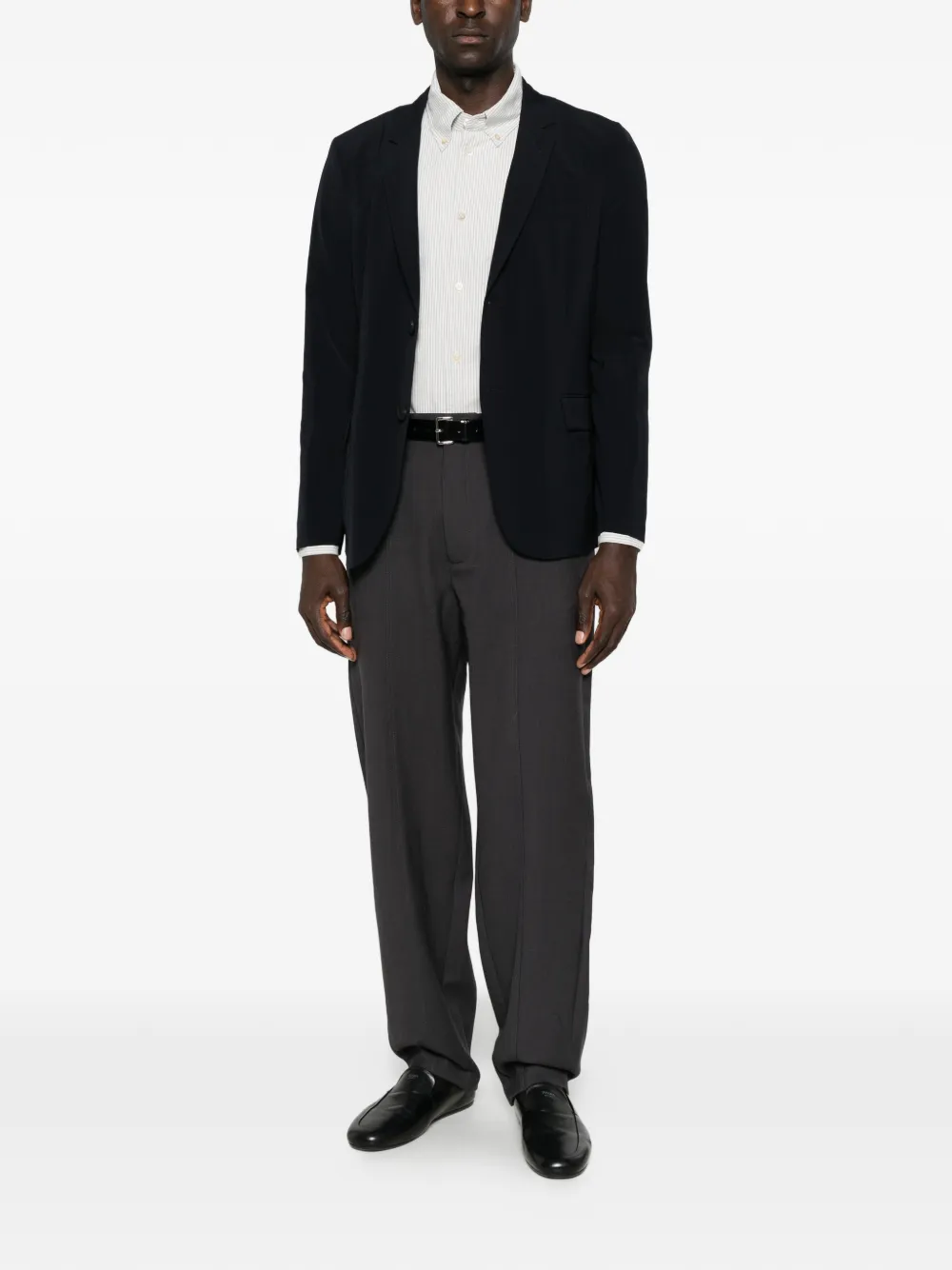 Emporio Armani elasticated-waist trousers - Gris Emporio Armani elasticated-waist trousers - Gris
