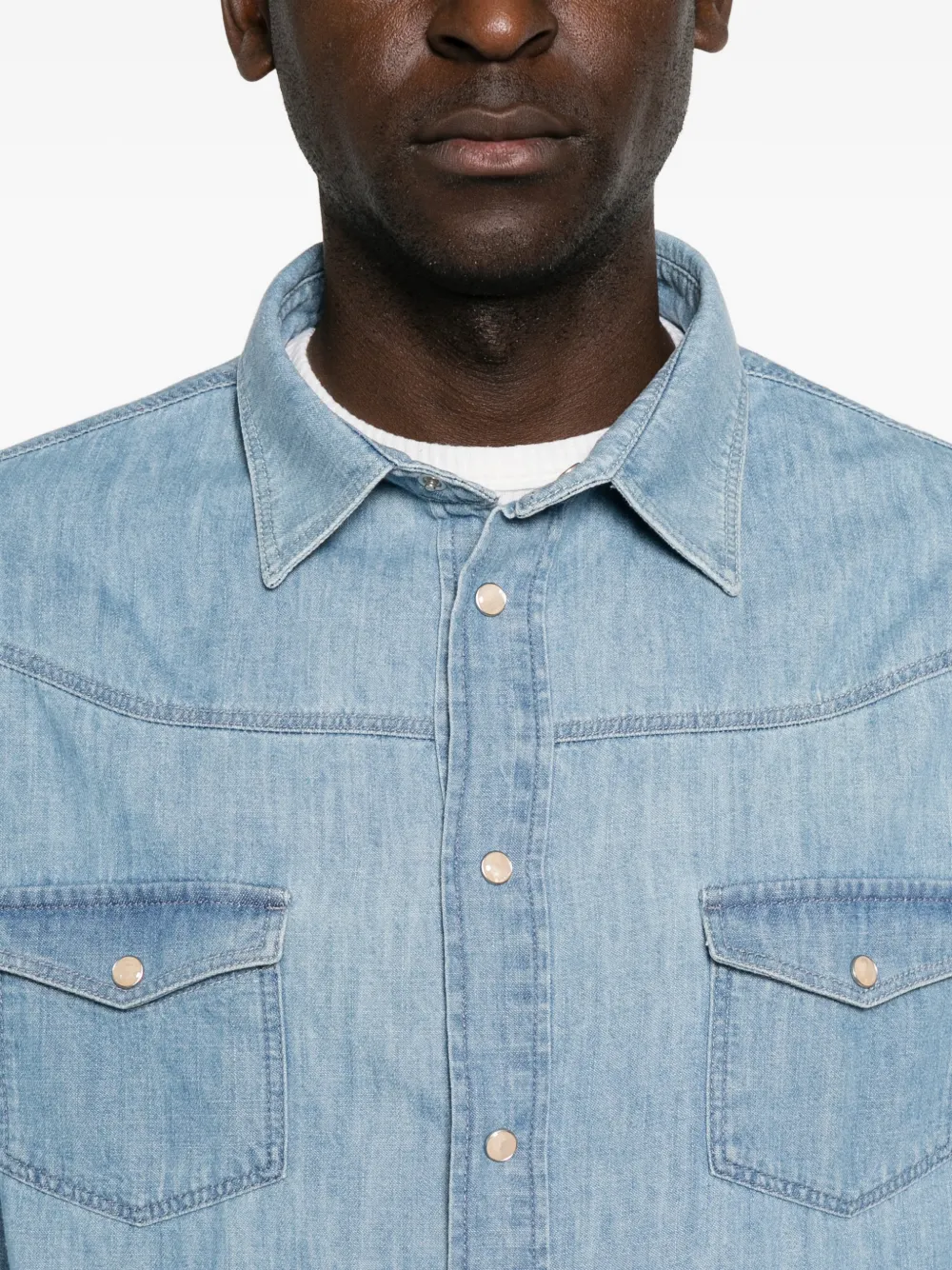 Emporio Armani Denim overhemd Blauw