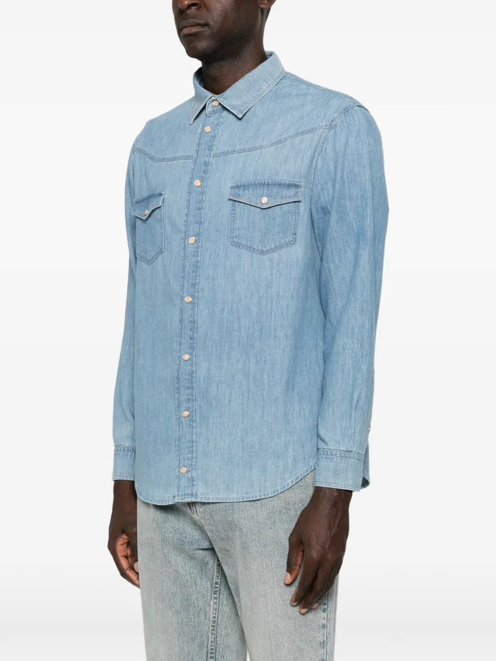 Emporio Armani Denim overhemd Blauw