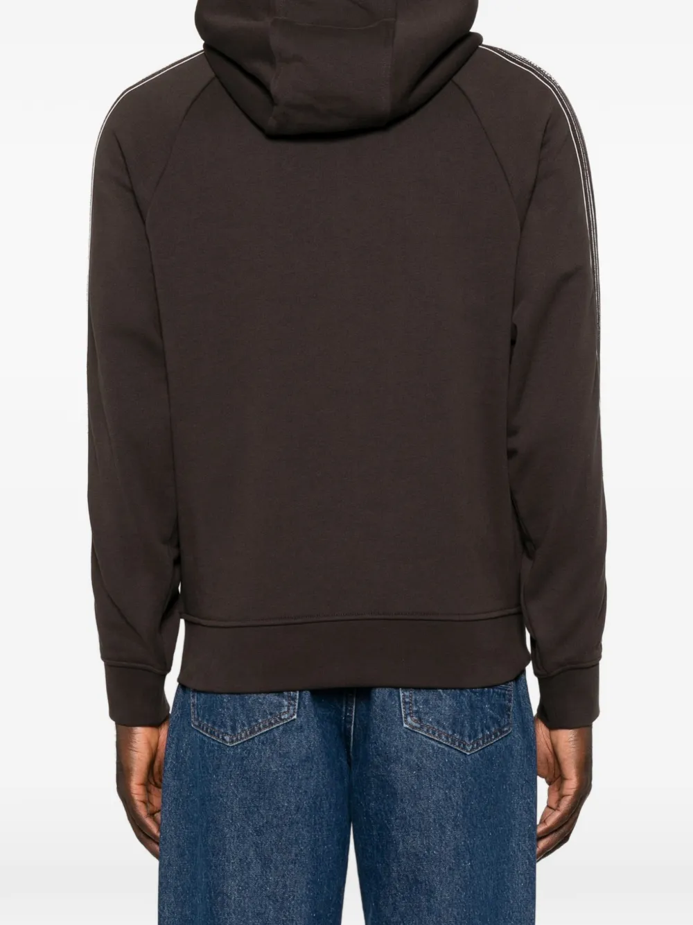 Emporio Armani Hoodie met raglanmouwen en zijstreep Bruin