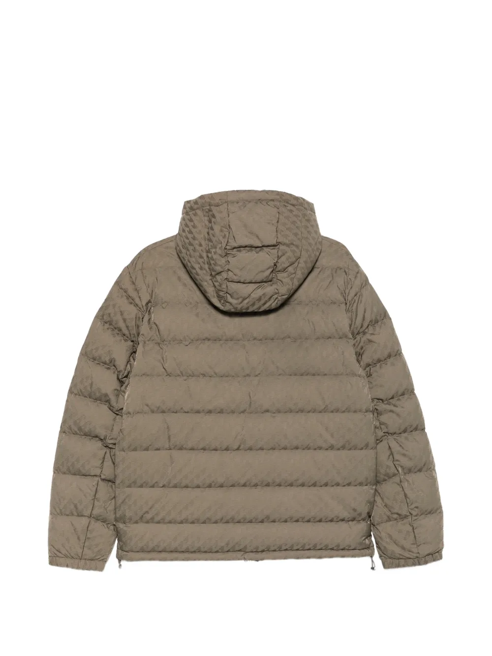 Emporio Armani quilted hooded coat Groen