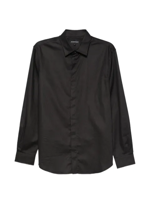 Emporio Armani monogram-pattern long-sleeve shirt