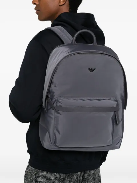Emporio Armani logo-plaque zip-fastening backpack