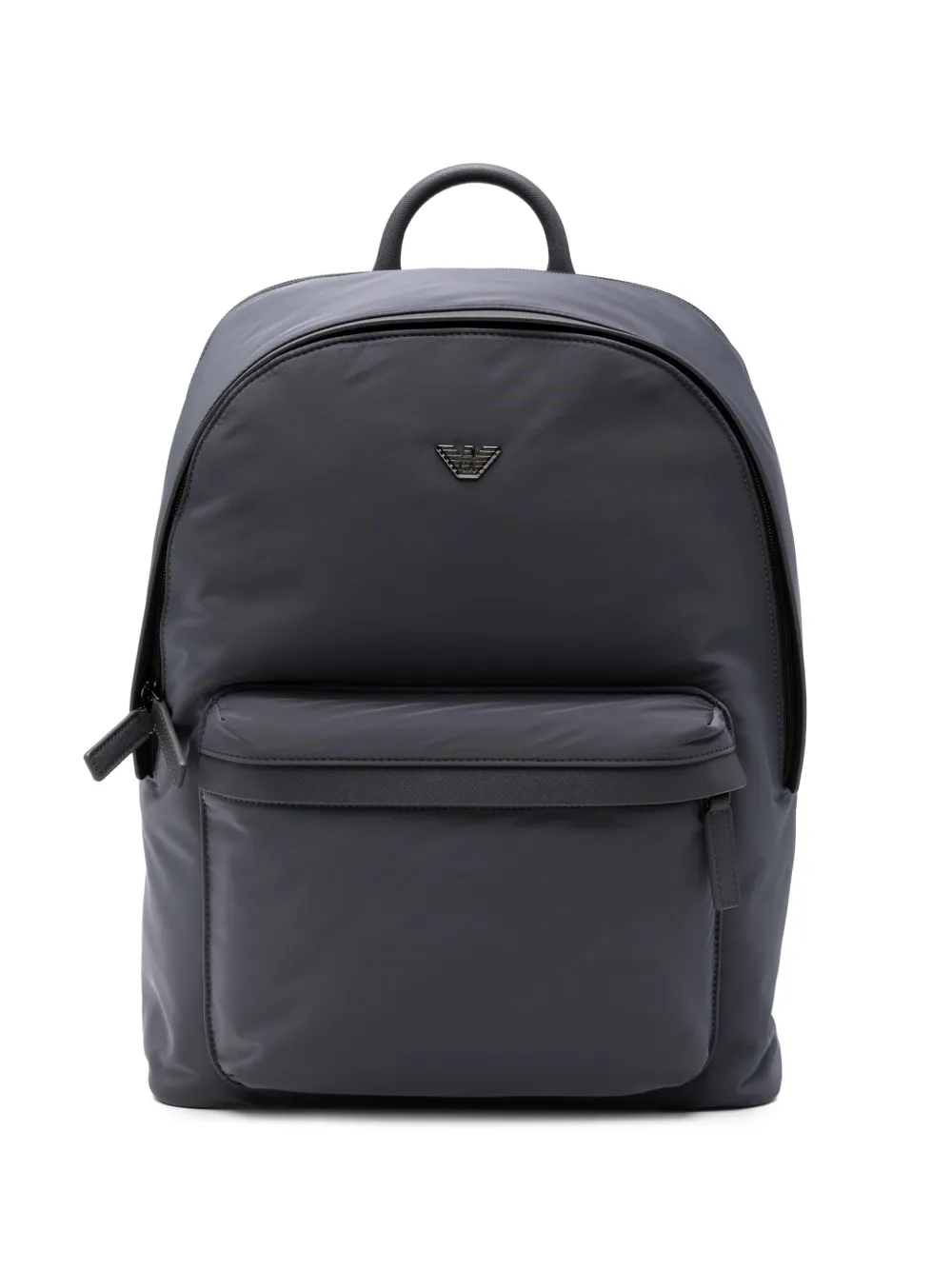 Emporio Armani logo-plaque zip-fastening backpack - Grau