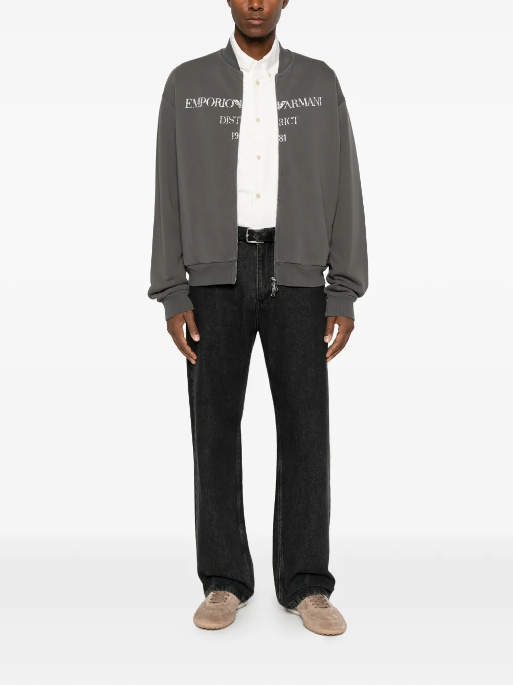 Emporio Armani Sweater met logoprint Grijs