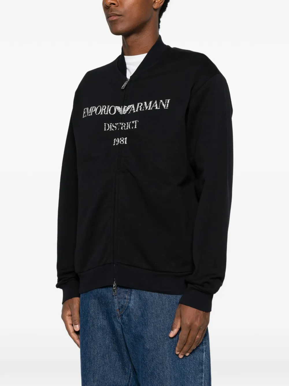 Emporio Armani Sweater met logoprint Blauw