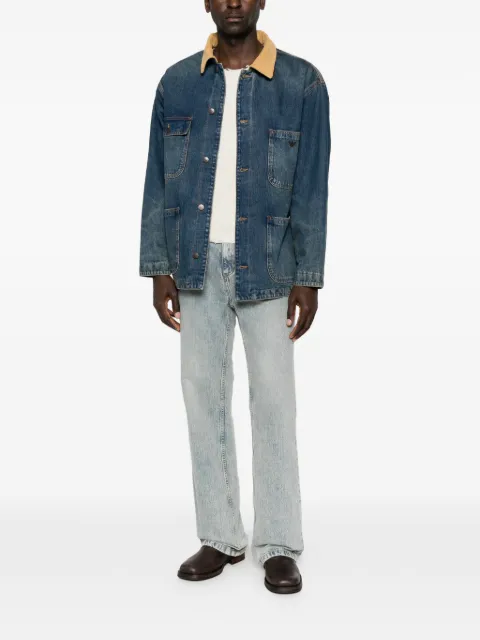 Emporio Armani contrast-collar denim jacket