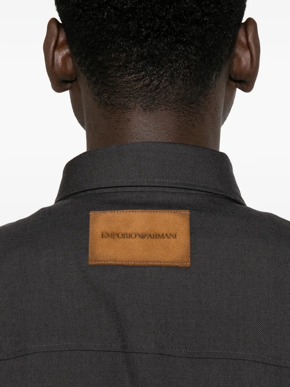 Emporio Armani Overhemd met logopatch Grijs