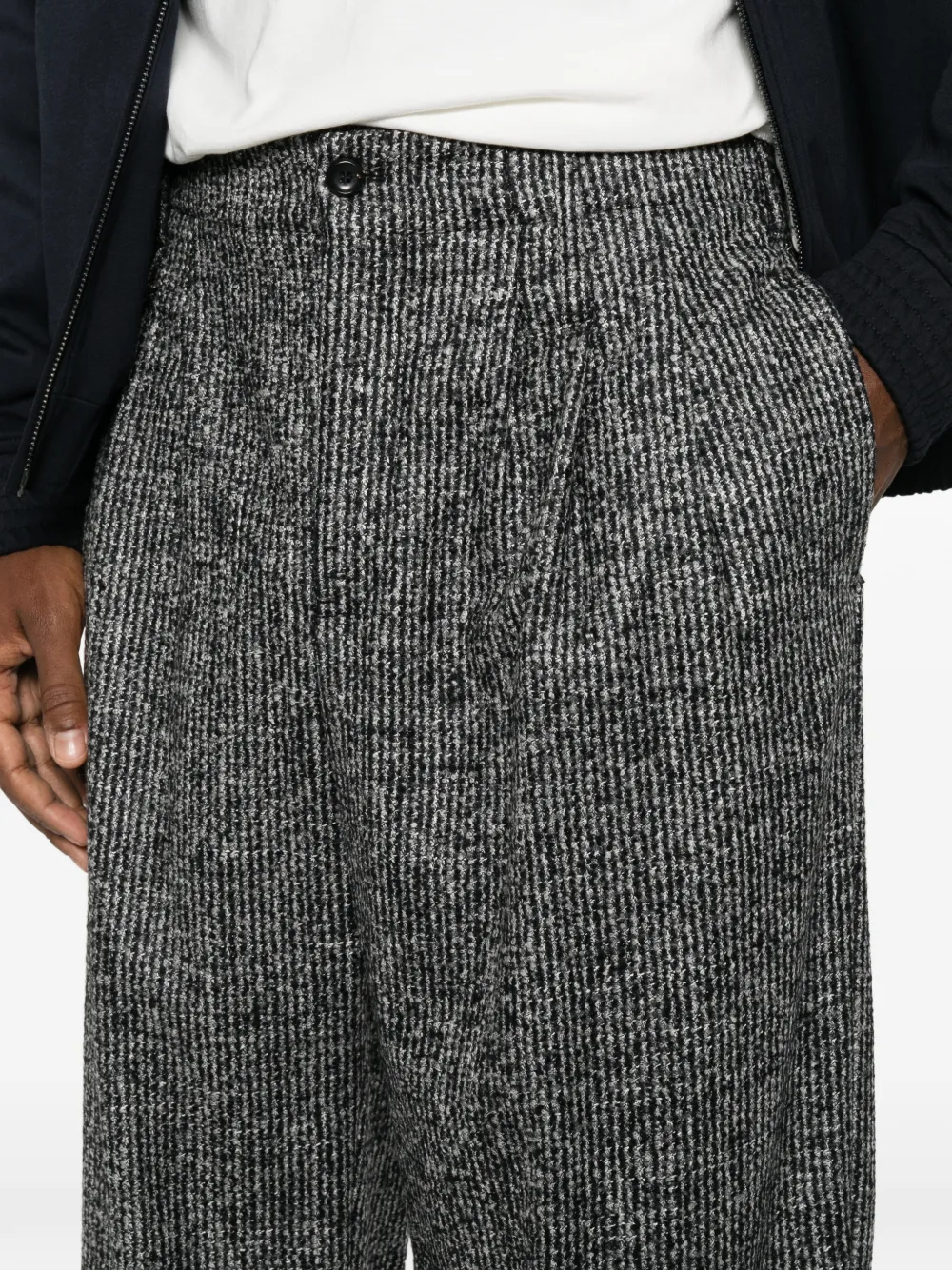 Emporio Armani Plooibroek met krijtstreep Grijs