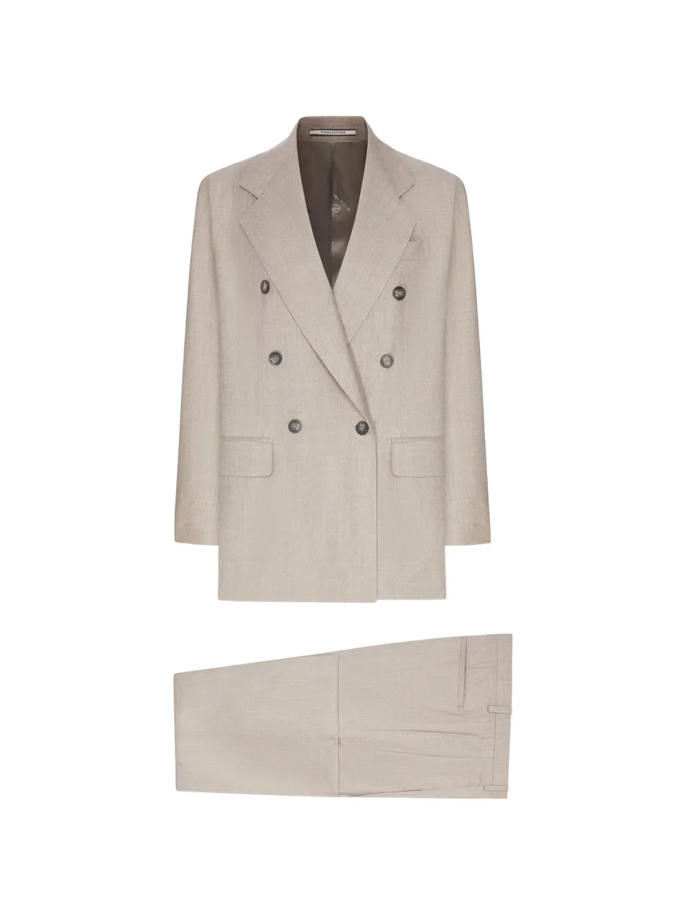 Tagliatore Double-breasted Suit In Neutral