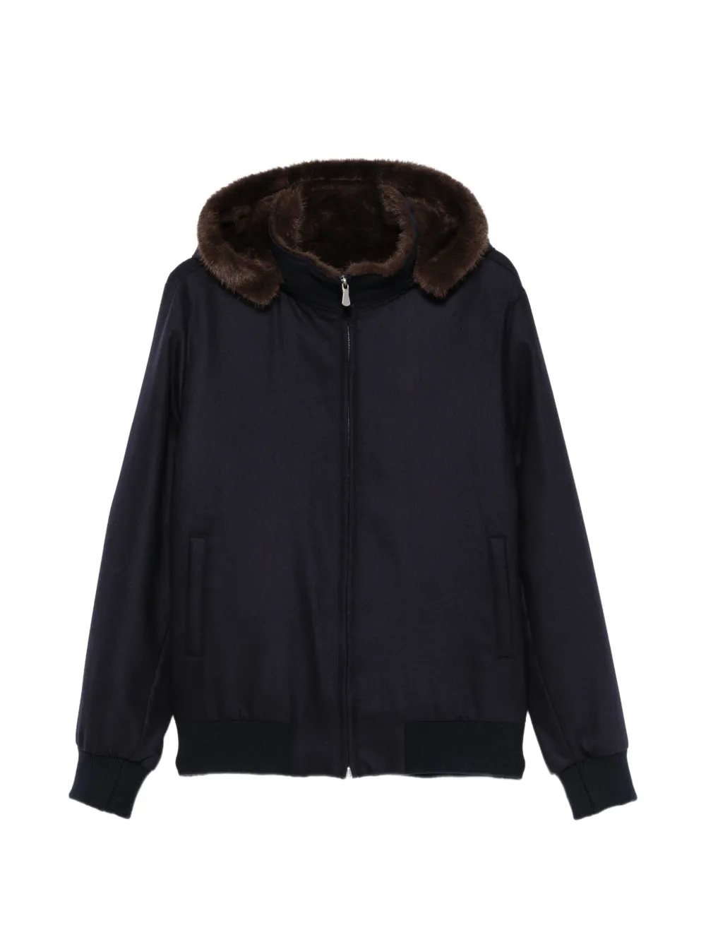 Fileria Zip-up Hooded Jacket In Blue
