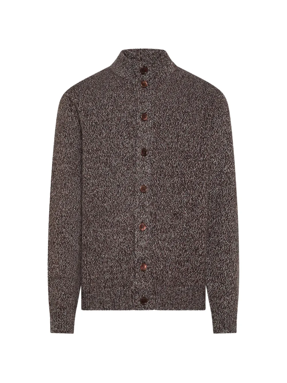 Seventy marl-knit button-up cardigan Rood