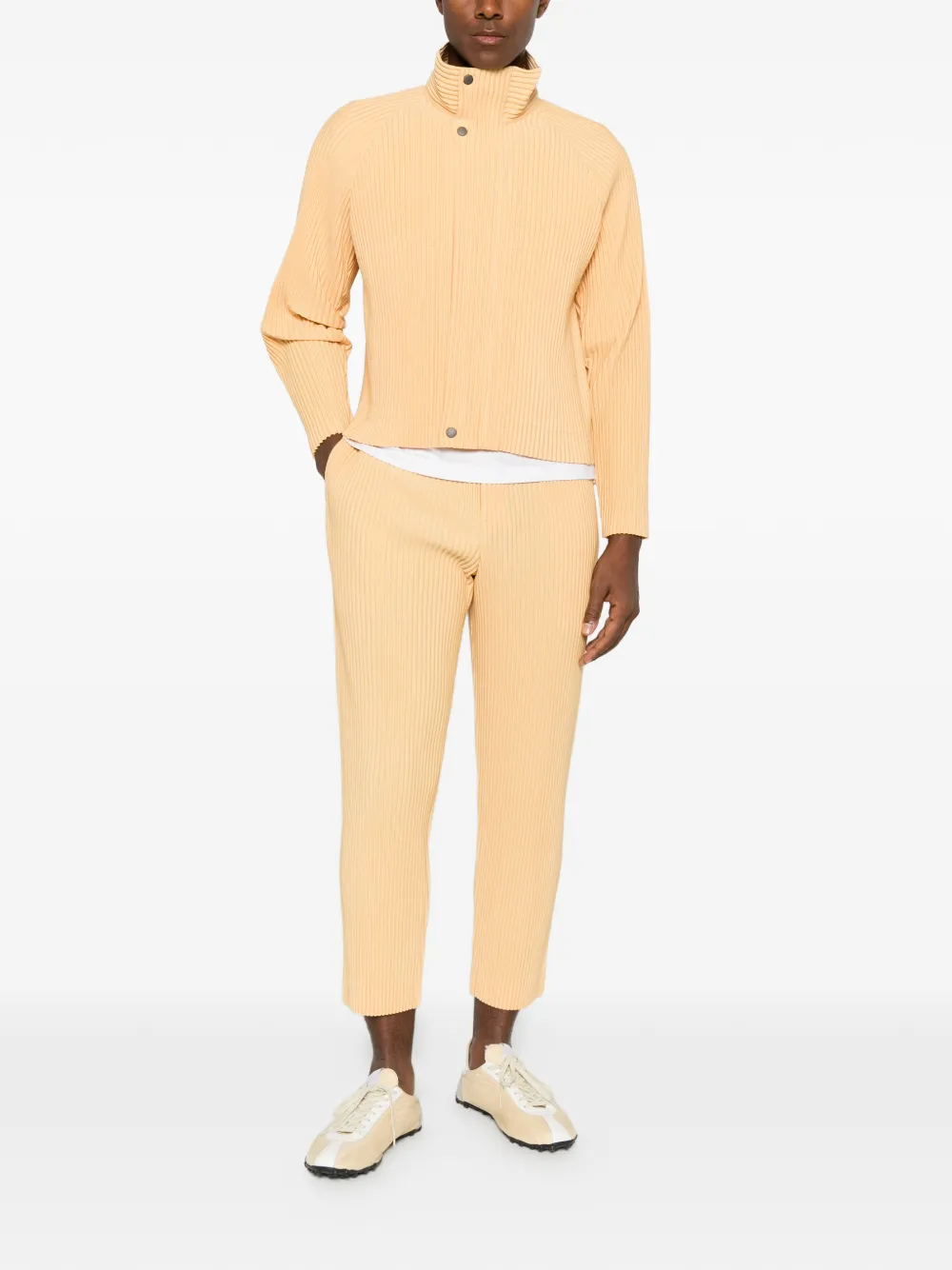 Homme Plissé Issey Miyake pocket pleated trousers Geel