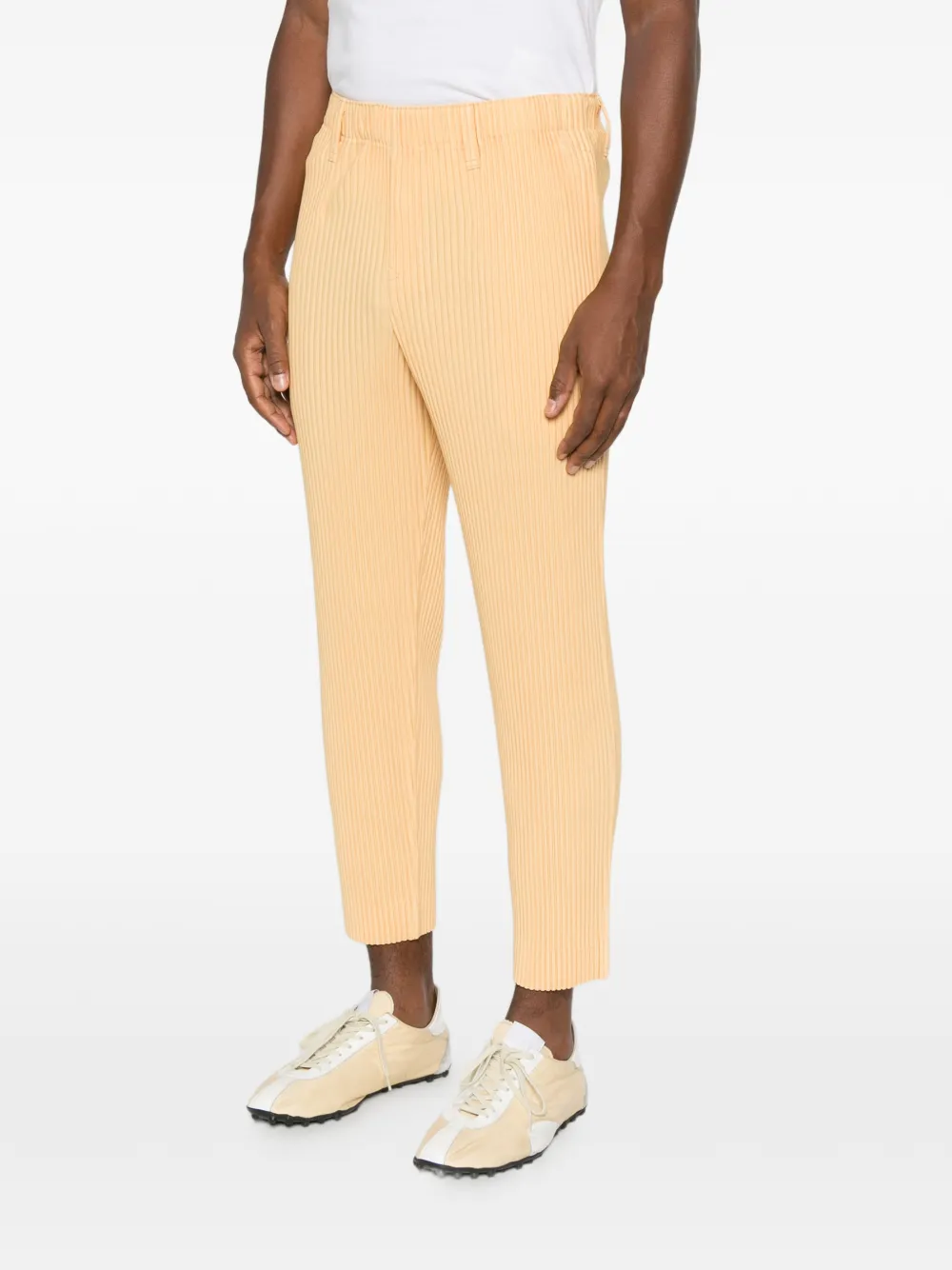 Homme Plissé Issey Miyake pocket pleated trousers Geel
